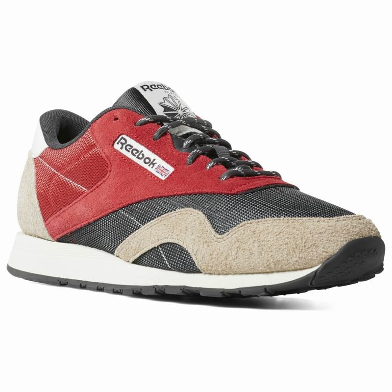 Reebok Classic Nylon Tenisky Panske - Červené/Siva/Béžové EH6163RY